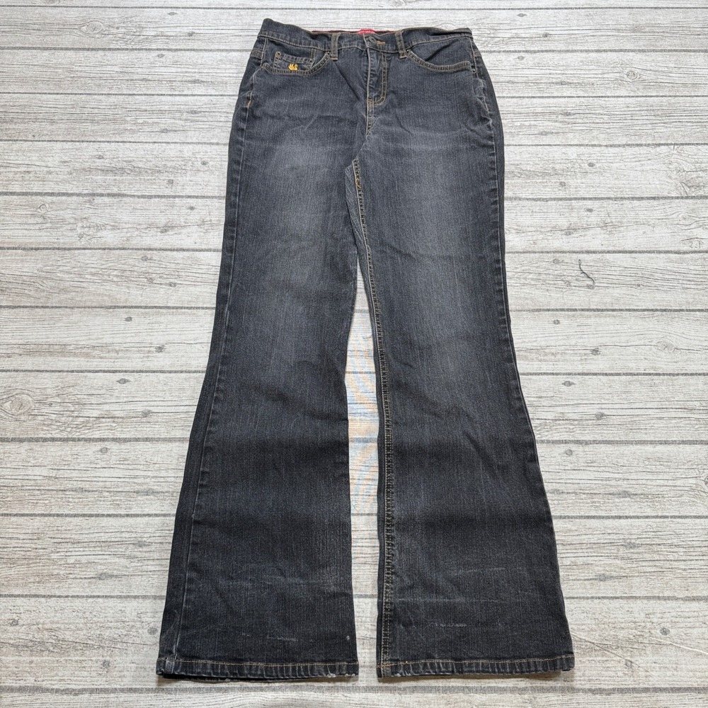 Y2K Gloria Vanderbilt Jeans Women's 8 Gray Faded Missy Denim Flare Leg Baggy Fit
